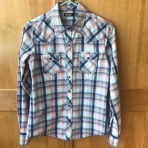 Cruel Western Style Plaid Cotton Shirt SZ S